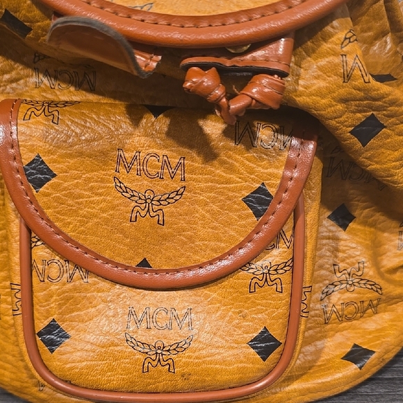 MCM Mustard Leather Backpack - Picture 3 of 7